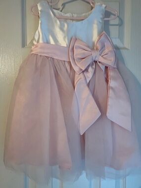Girls Toddler 2T 2 Rare Editions White Pink Dress Special Occasion Formal Dressy